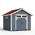 Gartenhaus 240 x 180 x 220 cm Holz Blau Weiß Rot mit Doppeltür im Landhausstil