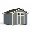 Gartenhaus 244 x 244 x 229 cm Holz Blau Creme - Geräteschuppen mit Doppeltür