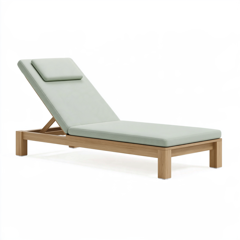 Gartenliege 200 x 70 x 90 cm Holz Mint mit verstellbarer Rückenlehne