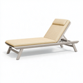 Gartenliege 200 x 70 cm Aluminium Beige mit verstellbarer Rückenlehne