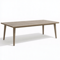 Gartentisch 180 x 90 x 75 cm aus Holz in Beige Braun mit Lattenplatte