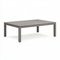 Gartentisch 200 x 100 x 75 cm Aluminium Grau rechteckig mit Lamellenplatte