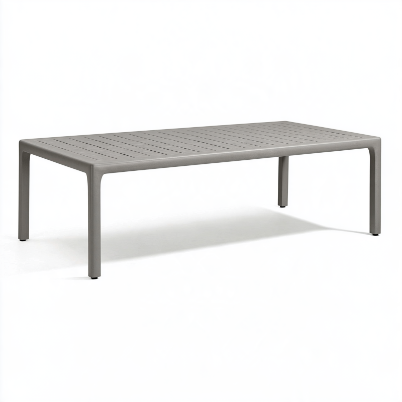 Gartentisch 180 x 90 x 74 cm Aluminium Grau rechteckig modern