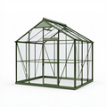 Gewächshaus 240 x 190 x 230 cm Aluminium Grün mit transparenten Paneelen für den Garten